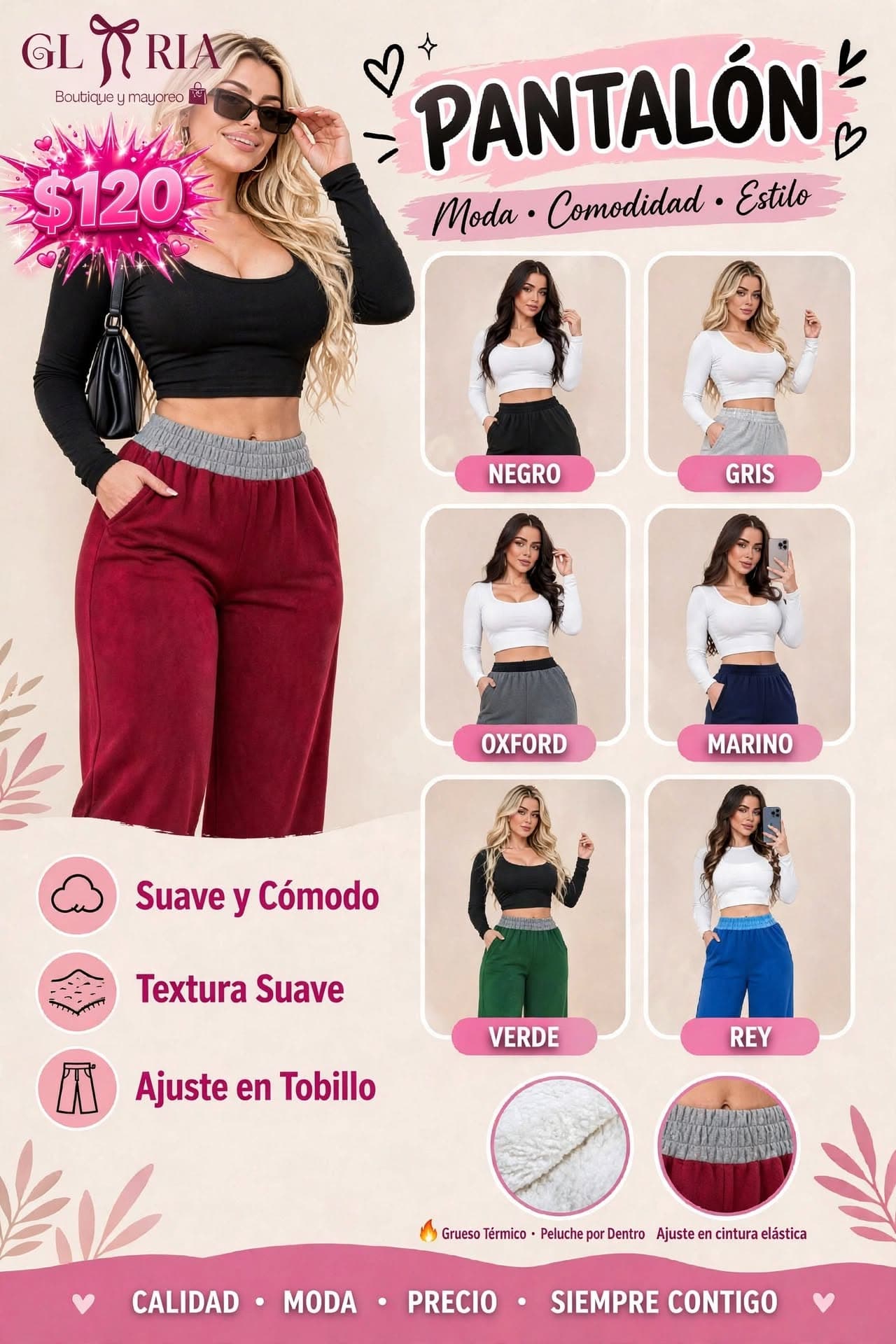 Pantalón jogger térmico afelpado